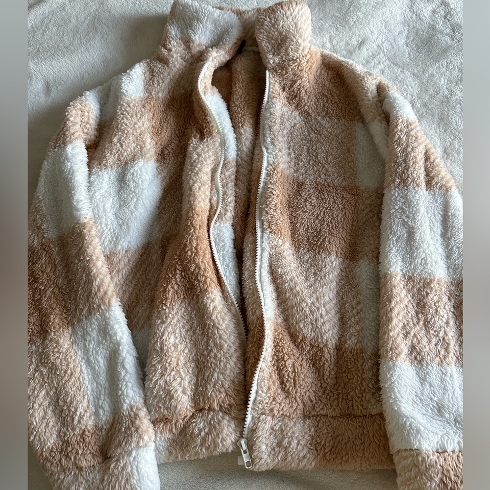 SHEIN fleece zip up jacket- Small